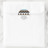 かわいいマンガペンギンおもしろい住所 シール (バッグ)