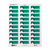 かわいいマンガペンギンと黒 ラベル (フルシート)