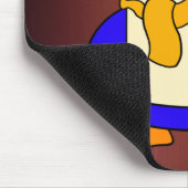 かわいいマンガペンギンのサニーイエロー マウスパッド (コーナー)