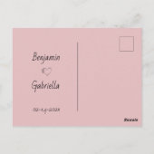 かわいいマンガペンギン愛好家ハートバレンタインデー ポストカード (裏面)