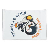 かわいいマンガペンギン空手武術 枕カバー (裏面-右)