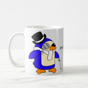 かわいいマンガペンギン黒と白 コーヒーマグカップ