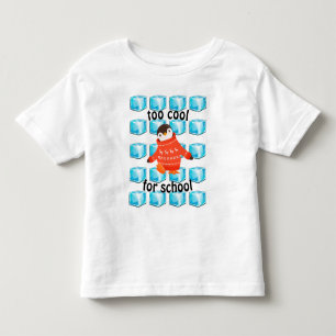 かわいいマンガペンギン「カッコいい学校には行けない」 トドラーTシャツ
