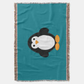 かわいいマンガペンギン スローブランケット (正面縦)