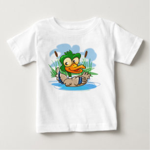 かわいいマンガマラードアヒル ベビーTシャツ