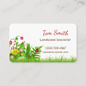 かわいいマンガローンガーデン造園サービス 名刺 (正面)