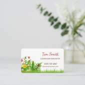 かわいいマンガローンガーデン造園サービス 名刺 (スタンド正面)