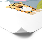 かわいいマンガージャンサファリアニマルセット ポスター (角)