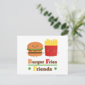 かわいいマンガートーバーガーフライスフレンズBFF ポストカード (スタンド正面)