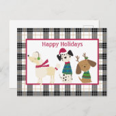 かわいいマンガードトリオホリデーポストカード ポストカード (正面/裏面)