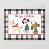 かわいいマンガードトリオホリデーポストカード ポストカード (正面)