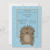 かわいいマンガ山嵐子供の誕生日パーティー 招待状 (正面)