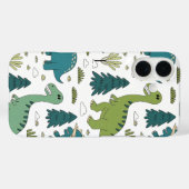 かわいいマンガ恐竜の森の模様の電話ケース Case-Mate iPhoneケース (裏面 (横))