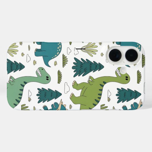 かわいいマンガ恐竜の森の模様の電話ケース Case-Mate iPhoneケース (裏面 (横))