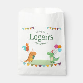 かわいいマンガ恐竜の誕生日パーティー フェイバーバッグ