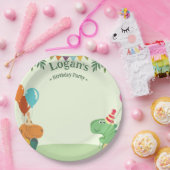 かわいいマンガ恐竜の誕生日パーティー ペーパープレート (パーティー)