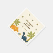 かわいいマンガ恐竜の赤ちゃんシャワー スタンダードカクテルナプキン (角)