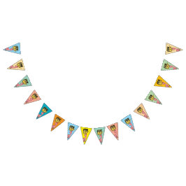 かわいいマンガ恐竜誕生日 バンティングフラッグ