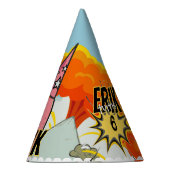 かわいいマンガ恐竜誕生日 パーティーハット (右)