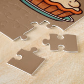 かわいいマンガ感謝祭トルコとカボチャ ジグソーパズル (側面)