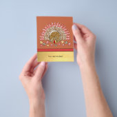 かわいいマンガ感謝祭トルコ チラシ (手)