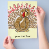 かわいいマンガ感謝祭トルコ チラシ (手)