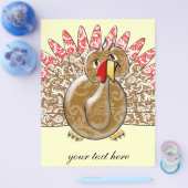 かわいいマンガ感謝祭トルコ チラシ (シングル)