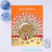 かわいいマンガ感謝祭トルコ チラシ (シングル)