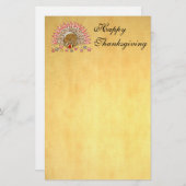 かわいいマンガ感謝祭トルコ 便箋 (正面/裏面)