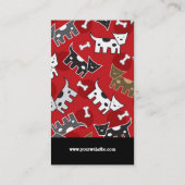 かわいいマンガ斑点ドギー&ボーンズのペットショップ 名刺 (裏面)