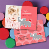 かわいいマンガ灰色サイの写真キッドの日遊付 コーリングカード