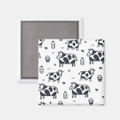 かわいいマンガ牛の柄 マグネット (正面/裏面)