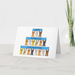 かわいいマンガ猫たちのゴッドファーザー・デー カード