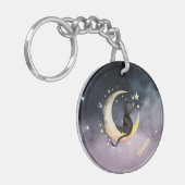 かわいいマンガ猫オンムーン キーホルダー (正面左)