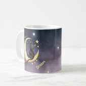 かわいいマンガ猫オンムーン コーヒーマグカップ (正面左)