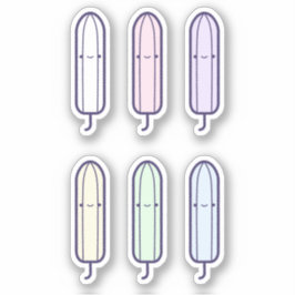 かわいいマンガ虹タンポンスセット第1期 シール