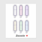 かわいいマンガ虹タンポンスセット第1期 シール (シート)