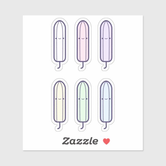 かわいいマンガ虹タンポンスセット第1期 シール (シート)