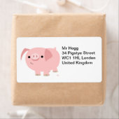 かわいいマンガ豚の出荷ラベル ラベル (インサイチュ)