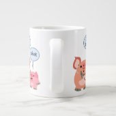 かわいいマンガ豚の医師と患者 ジャンボコーヒーマグカップ (裏面)