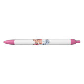 かわいいマンガ豚の医師と患者 黒ボールペン (正面)