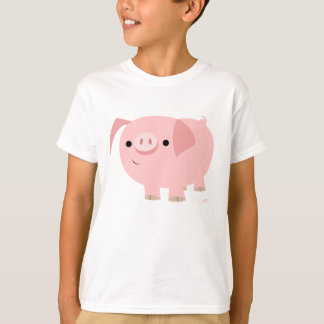 かわいいマンガ豚の子どもTシャツ Tシャツ