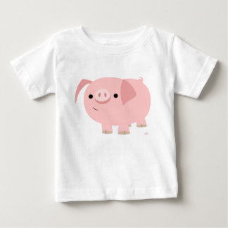 かわいいマンガ豚ベビーTシャツ ベビーTシャツ