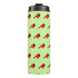 かわいいマンガ赤い（鳥）ショウジョウコウカンチョウと花 タンブラー