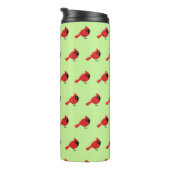 かわいいマンガ赤い(鳥)ショウジョウコウカンチョウと花 タンブラー (回転右)