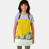かわいいマンガ車のラインナップ エプロン (インサイチュ)