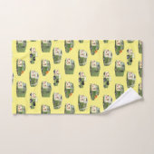 かわいいマンガ車のラインナップ バスタオルセット (ハンドタオル)