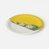 かわいいマンガ車のラインナップ ペーパープレート (アングル)