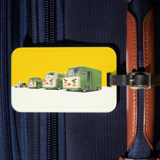 かわいいマンガ車のラインナップ ラゲッジタグ (正面インサイチュ4)