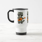 かわいいマンガ遊ーのラクーンのギターコミューターマグ トラベルマグ (左)